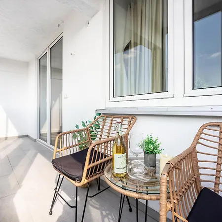 Sonnenaufgang, Ausblick Appartement Augsbourg