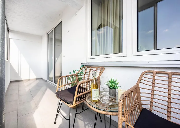 Sonnenaufgang, Ausblick Appartement Augsbourg