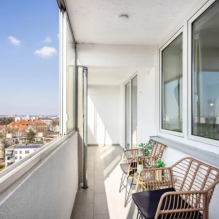 Sonnenaufgang, Ausblick Appartement Augsbourg
